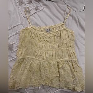 Yellow flower spaghetti strap